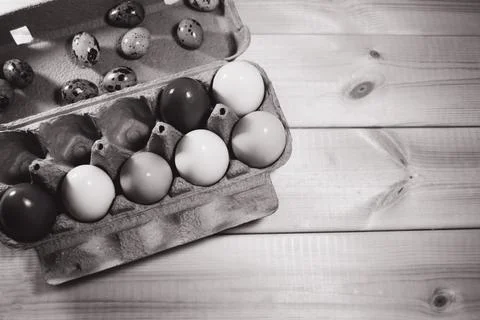 Preparing Easter eggs Stock Photos