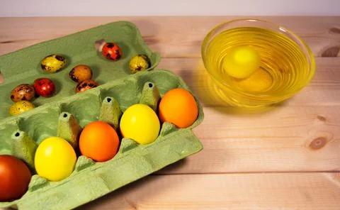 Preparing Easter eggs Stock Photos