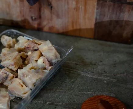 Preparing an empanada Stock Photos