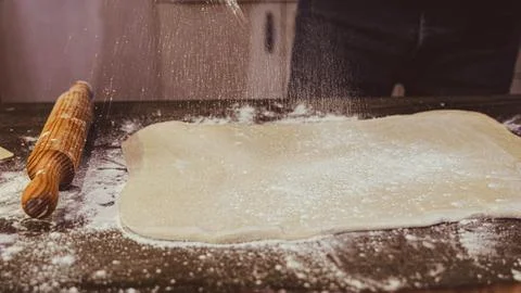 Preparing an empanada Stock Photos