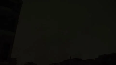 Preparing for Evening Thunderstorm with Lightning Strikes Stock Footage 293343918