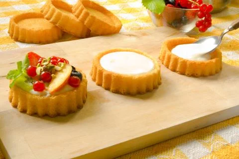 Preparing fancy cakes Stock Photos