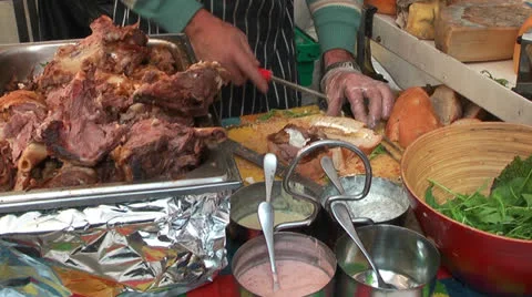 Preparing farmers lunch sandwich Stock Footage 24793970