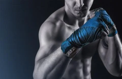 Preparing for the fight Foto stock