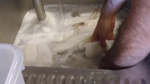 Preparing fish Stock Footage 96687951
