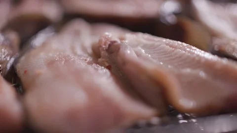 Preparing fish for hot smoking Stock Footage 117824902