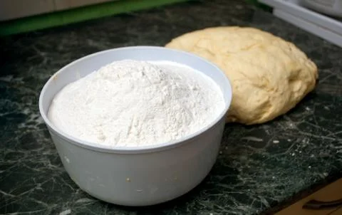 Preparing a flour for gingerbread 写真素材