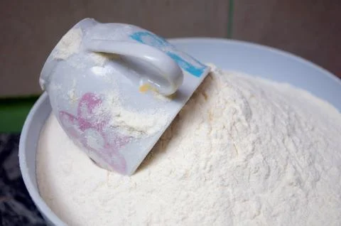 Preparing a flour for gingerbread Stock Photos