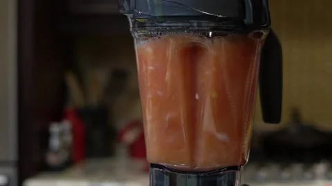 Preparing Food In A Blender In A Kitchen Stock Footage 139769513