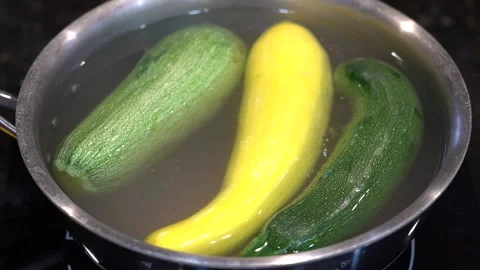 Preparing Food In Boiling Water In A Kitchen Stock Footage 139725160