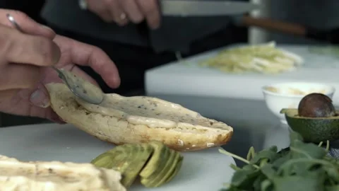 Preparing food in the home kitchen. Fast food close-up. Stock Footage 238625313