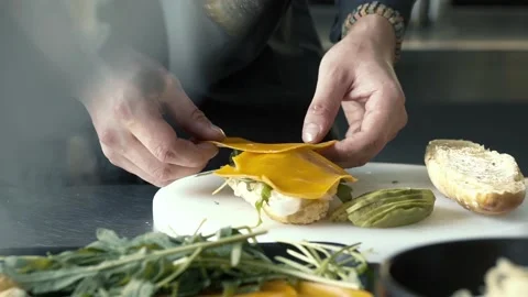Preparing food in the home kitchen. Fast food close-up. Stock Footage 238625534