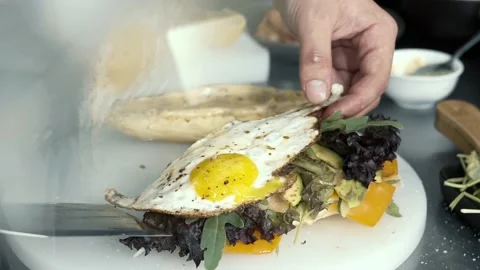 Preparing food in the home kitchen. Fast food close-up. Stock Footage 238625646