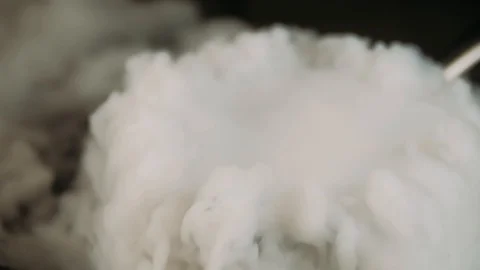 Preparing food with liquid nitrogen Stock Footage 125458704