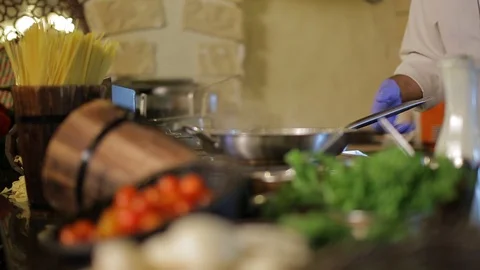 Preparing Food In A Professional Kitchen 스톡 동영상 94465802