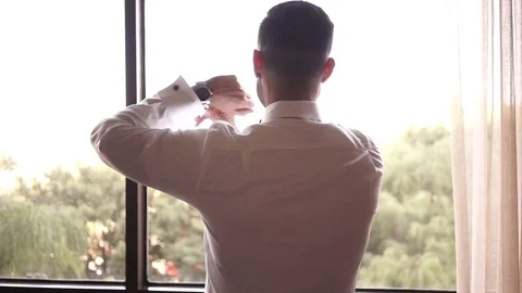 Preparing for a formal party Stock Footage 71786702