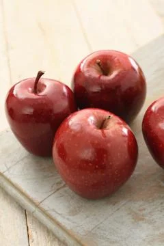 Preparing fresh apples Stock Photos