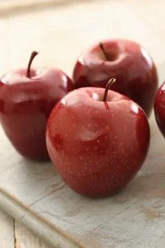 Preparing fresh apples Stock Photos