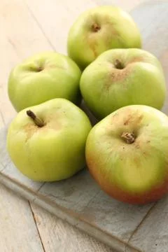 Preparing fresh apples Stock Photos