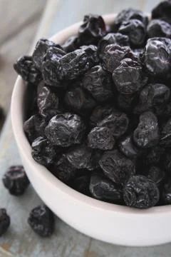 Preparing fresh blueberries Stock Photos