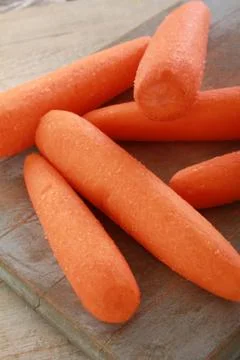Preparing fresh carrots Stock Photos