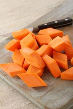 Preparing fresh carrots Stock Photos