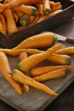 Preparing fresh carrots Stock Photos