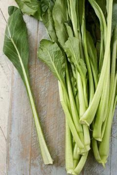 Preparing fresh chard Stock Photos