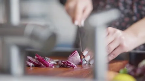Preparing fresh ingredients in a kitchen Stock Footage 336466254