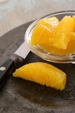 Preparing fresh oranges Stock Photos