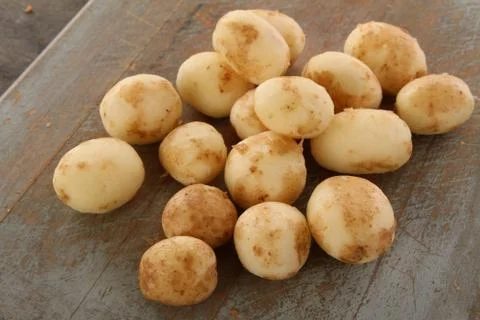 Preparing fresh potatoes Stock Photos