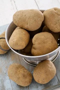 Preparing fresh potatoes Stock Photos