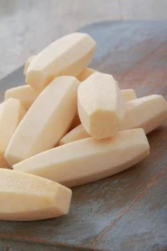 Preparing fresh turnip Foto stock