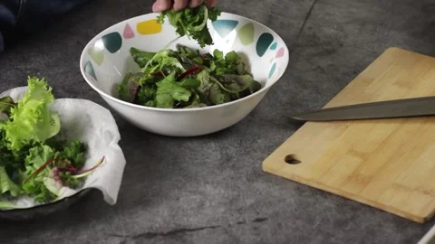 Preparing Fresh, Vibrant Greens for Nutritious and Healthy Culinary Recipes and Stock Footage 301634016