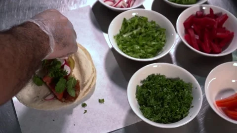 Preparing a Fresh Wrap Stock Footage 319207340