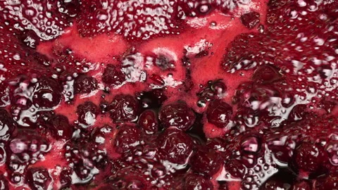 Preparing freshly picked red cherries with sugar to make cherry jam in saucepan Видео 331536968