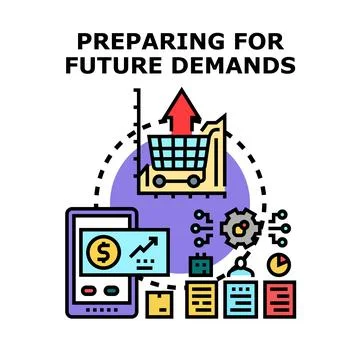 Preparing for future demands and market growth Ilustración de archivo