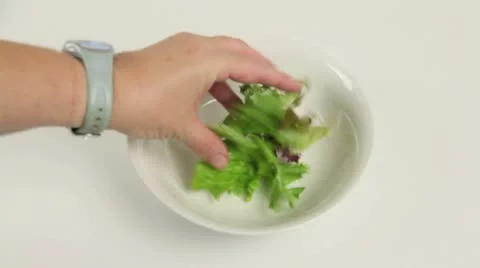 Preparing A Garden salad Stock Footage 10678390