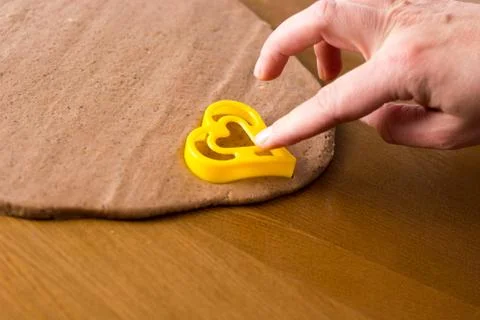 Preparing gingerbread cookies. Stock Photos