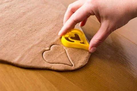 Preparing gingerbread cookies. Stock Photos