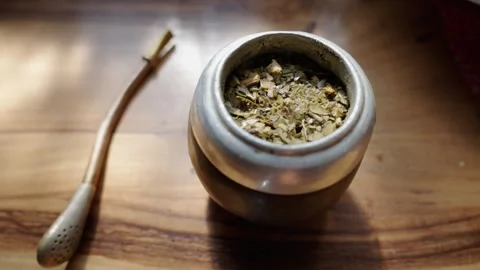 Preparing a good mate. Breakfast or snack Video stock 286045009