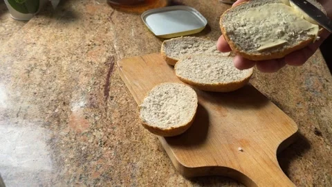 Preparing Graham Rolls for Breakfast Video stock 278172216