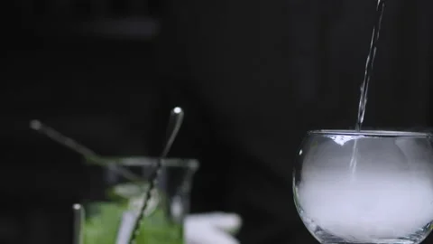 Preparing Grape Martini Cocktail Stock Footage 131492533