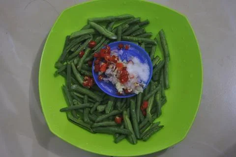 Preparing Green Vegetable for Cooking Stock Photos
