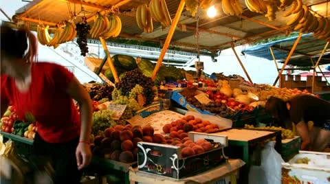 Preparing greenmarket Video stock 12576917