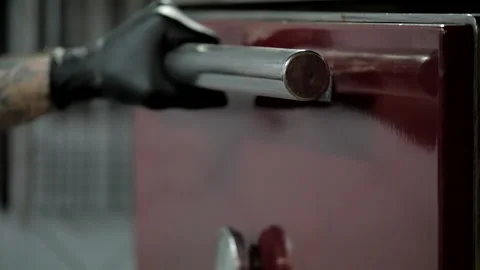 Preparing a Grill Oven Stock Footage 131647853