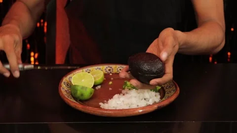 Preparing guacamole 001 Stock Footage 242962807