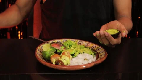 Preparing guacamole 002 Stock Footage 242962884