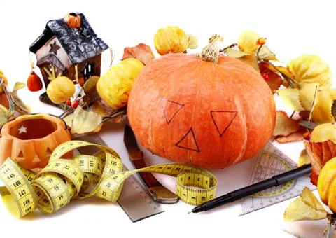 Preparing for halloween Stock Photos