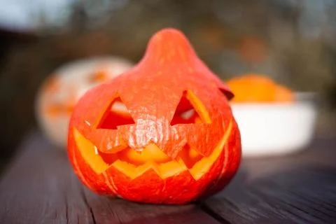 Preparing for halloween Stock-Fotos